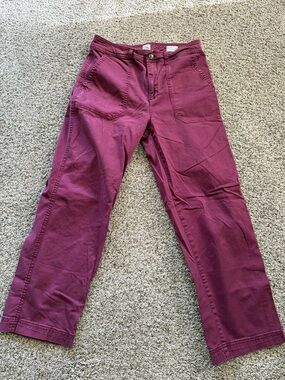 GAP Straight-Leg Women’s utility khakis in Plum
